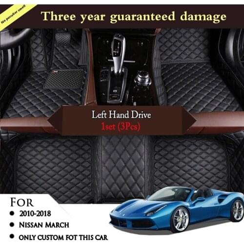 For Nissan March 2018 2017 2016 2015 2014 2013 2012 2011 2010 Car Floor Mats Carpets Auto Accessories Rugs Pads Interior Covers