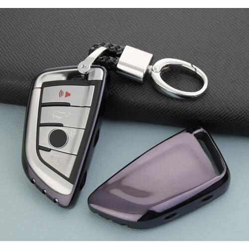 Car Key Fob Cover Case Holder Chain For BMW X1 X2 X3 X4 X5 X6 330i 340i GT 530i 540i 640i 740i G20 G30 G32 G11 G01 G02 F15 F16