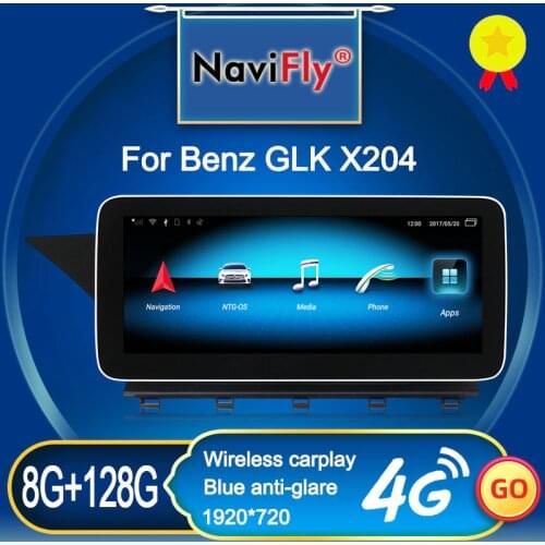 2021 NEW 8GB+128GB HD1920*720 Carplay DSP Android 10 Car Multimedia Player For Mercedes Benz GLK Class X204 GLK260 GLK300 GLK350