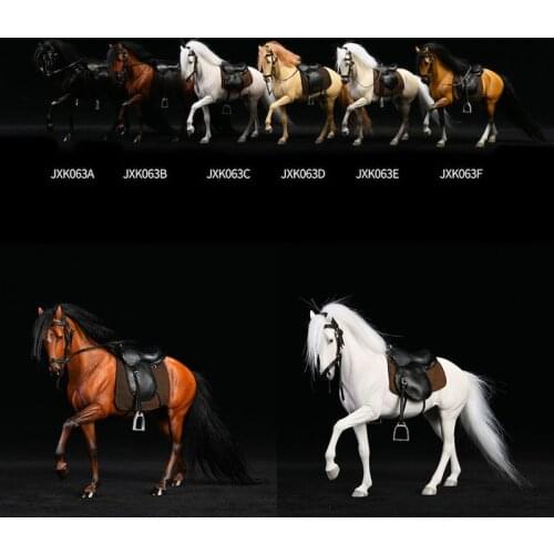 JXK JXK063 1/12 Ili Horse with Leather Harness Animal Stature Model Scene Accessories Props Fit 6'' Action Figure Body