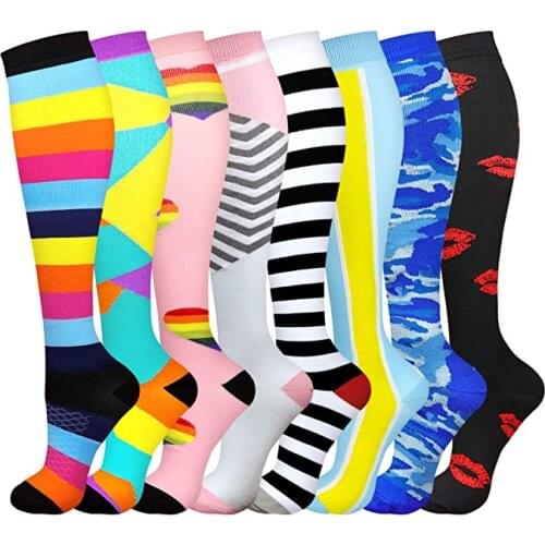 Compression Socks Nylon Medical Nursing Stockings Varicose Veins Leg Relief Pain Knee Breathable Male Travel Sock