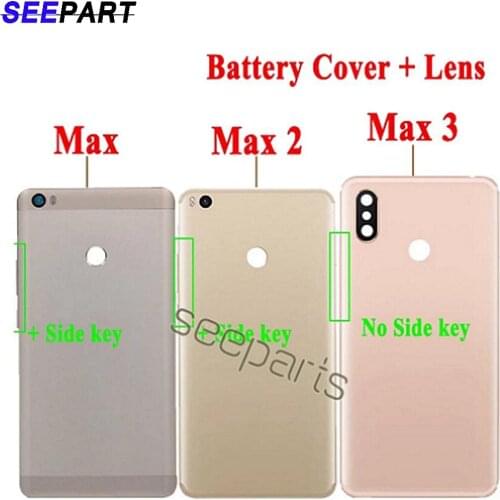 6.9" For Xiaomi Mi MAX 3 Battery Cover Door Housing Back Housing Case For 6.44" Xiaomi MAX 2 Battery Door Replacement Parts