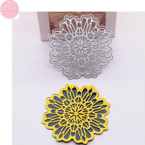 Mandala Metal Cutting Dies Scrapbooking Molds Album Cards Making Craft DIY Stencil Clear Stamps and Slimline Card Planner Dies