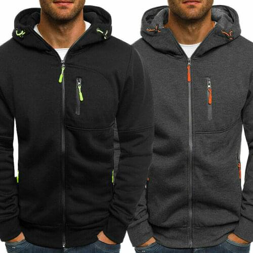 Mens Fashion Slim Hoodie Warm Hooded Sweatshirt Coat Jacket Outwear Sweater