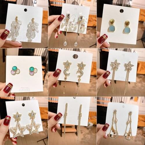 2021 New Hot Sell Tassel Earrings Net Red Personality Five-pointed Star Tassel Earrings Earrings for Women Jewelry