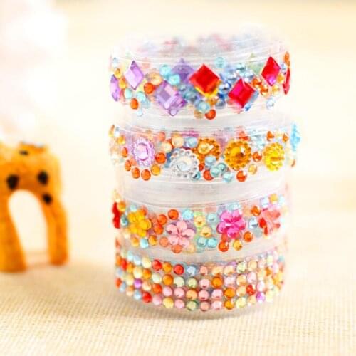 New 3D Crystal Gem Sticker Rolls Stickers 50cm Design Diary Photo frame Scrapbooking Festival Birthday Party Gift Decoration Toy