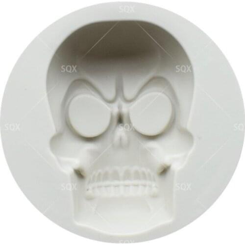 New Arrival 3D Skull Shaped Silicone Fondant Mould Cake Decorating Baking Tools Kitchen Accessories SQ15258
