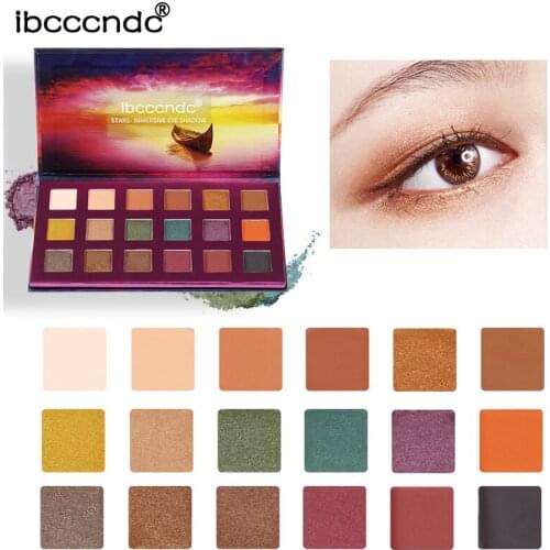 New Arrival Charming Eyeshadow 18 Colors Palette Make up Palette Diamond Glitter Matte Shimmer Pigmented Eye Shadow Powder Kit
