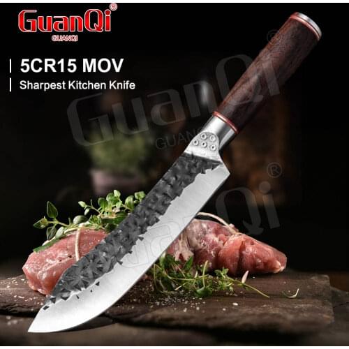 Handmade Forged Meat Cleaver Boning Butcher Knife Stainless Steel Cleaver Knife Utility Chef Knife Meat Cutting Slaughter Knife