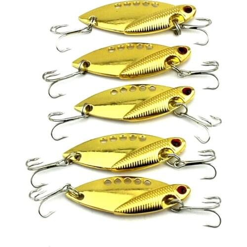 Anti-corrosion Hot sale fishing lure wire bait sea lake river fishing Artificial Bait Gold color silver Boss favorites VIB lure