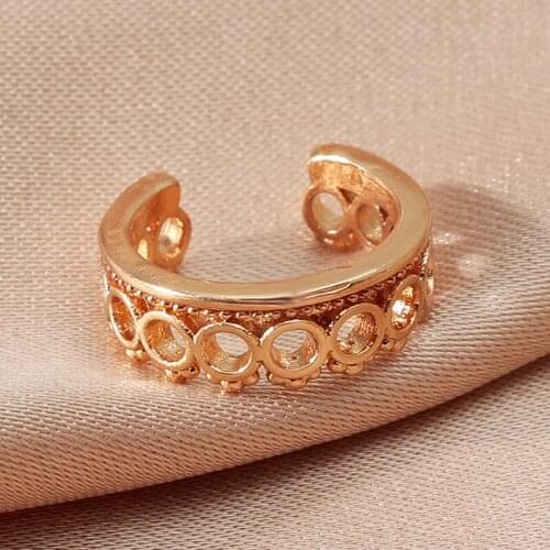 1Pc No Piercing Geometric Hollow Earcuff Earrings Retro C-Shaped Clip Earring for Women Fake Cartilage Climbers Jewerly Gift