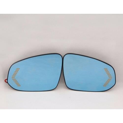 Blue Mirror Glare Proof Mirror LED Turn Signal Lamp Heated Rearview Mirror For Toyota Fortuner HiLux 2016-2018