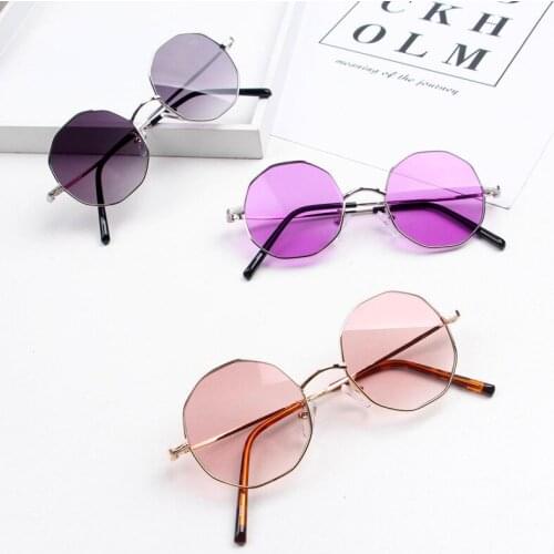 3-8 yrs kinder zonnebril 2019 Boys&girls Cute sunglasses Sea Colorful lens Metal Frames Vintage Round children sunglasses n722