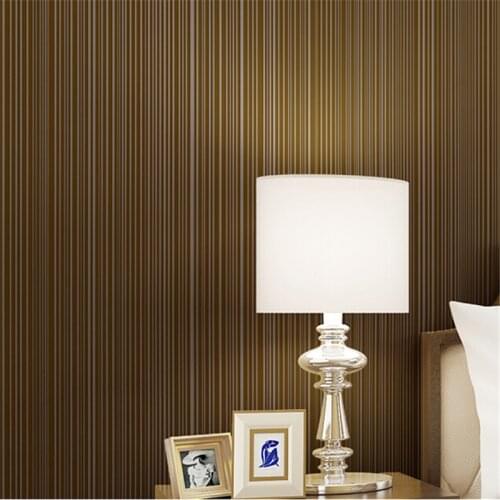Beibehang Modern simple pure color non - woven wallpaper three - dimensional vertical striped living room bedroom wallpaper