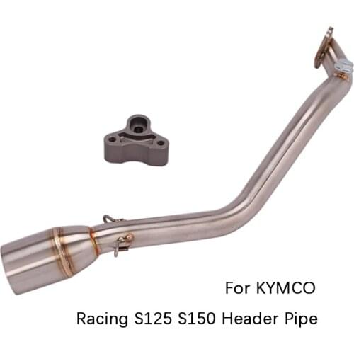 For KYMCO Racing S150 S125 Motorcycle Exhaust Pipe Stainless Steel Header Link Pipe Slip On 51mm Muffler Escape Scooter Exhaust
