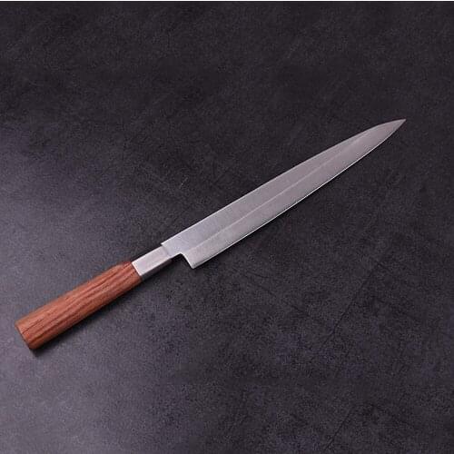 11 Inch Japanese Sashimi Knive 3CR13 Stainless Steel Salmon Chef Kitchen Knife Utility Sushi Cook Knifes And Wood Handle