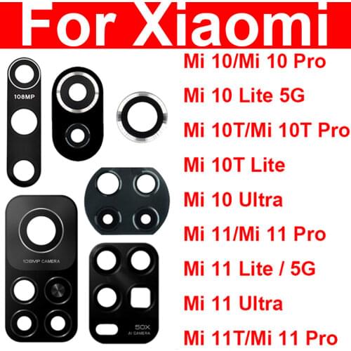 Rear Back Camera Glass Lens With Adhesive Sticker Glue For Xiaomi Mi Note 10T Pro Lite 5G Big Glass Lens Replacement Repair Part