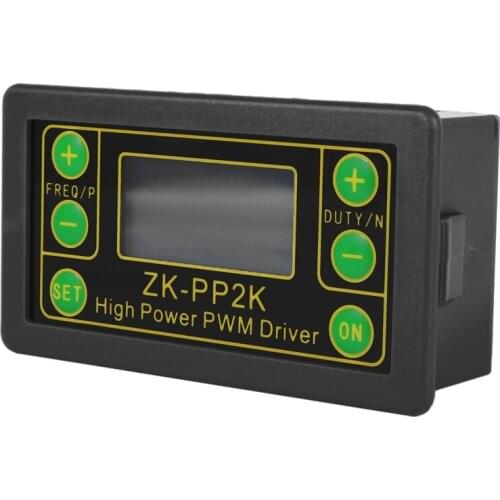ZK-PP2K PWM DC 3.3-30V 12V 24V Motor Speed Controller Regulator 8A 150W Adjustable LED Dimmer Pulse Frequency Duty Ratio