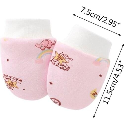 1 Pair Baby Anti Scratching Soft Cotton Gloves Newborn Protection Face Scratch Mittens Infant Handguard Supplies