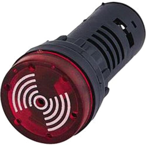 1pc Colorful AD16-22SM 12V 24V 220V 22mm Flash Signal Light LED Active Buzzer Beep Alarm Indicator Red Green Yellow