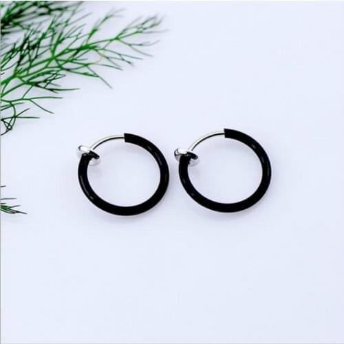 1 piece Stealth Clip On Earrings For Women Men Fake Spring Clip On Nose Clips Ring Hoop Lip Ring Helix Ring Hoop Ear Ring Hoop