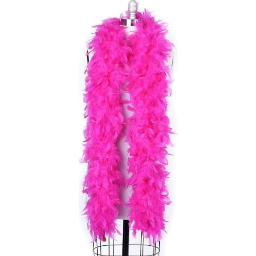 2Meter Super Thicken Chandelle Turkey Feathers Boa Trim 80g Scarf/Party decoration Dress Marabou Feathers for Crafts Boas Plumas