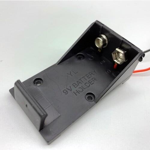 20pcs 9V power supply battery box 9 volt battery buckle 6F22 band, no cover no switch battery box battery holder