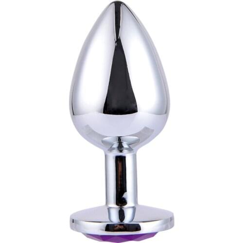 3 Size Anal Plug Heart Stainless Steel Crystal Anal Plug Removable Butt Plug Stimulator Anal Sex Toys Prostate Massager Dildo
