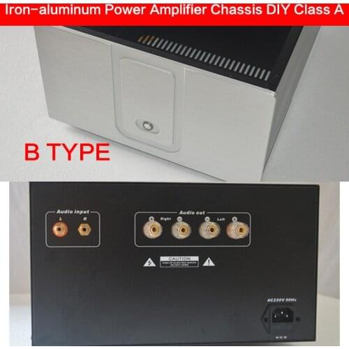 320*180*326/386MM Iron-aluminum Power Amplifier Chassis DIY Class A/front Rear Case Audio Amplifier Power Supply Shell A3218