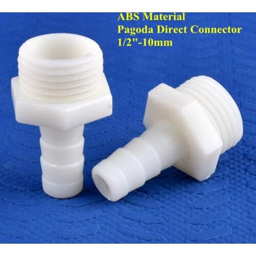 5~500pcs ABS 1/2" -10mm Pagoda Direct Connector Aquarium Tank Hose Joint Drip Irrigation Garden Car Wash Water Pipe Connectors