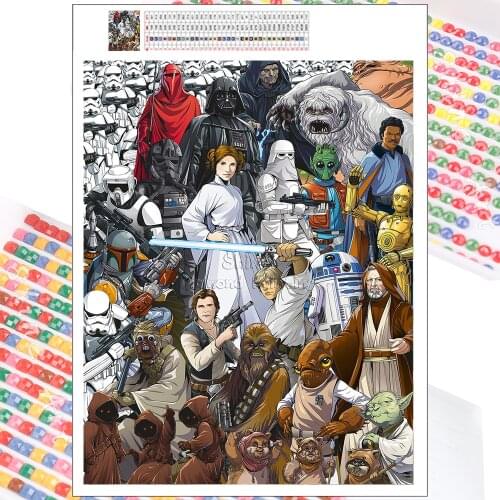 Diamond Painting Star Wars Cartoon Character Theme 5D DIY Cross Stitch Embroidery Mosaic Full Square Round Handmade Home