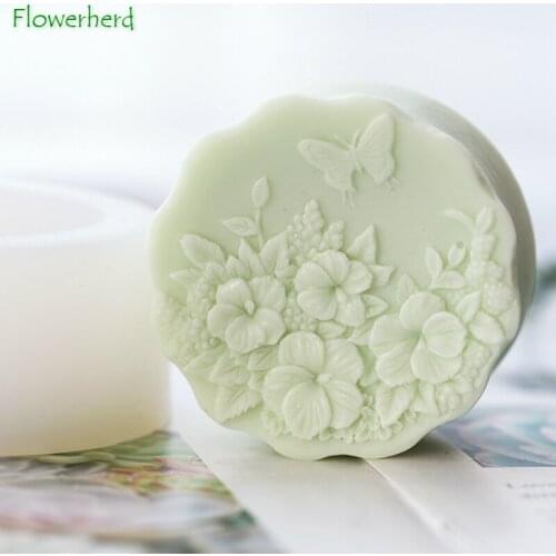 Large Flying Butterfly Silicone Soap Mold Flower Blossoms Silicone Mold Baking Fondant Cake Tools DIY Handmade Craft Supplies