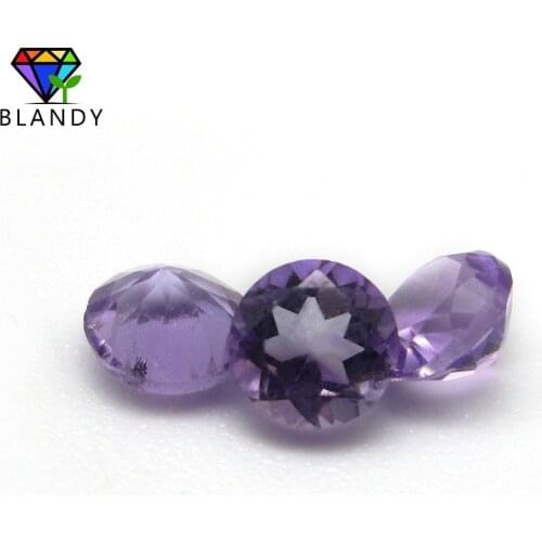 500pcs/lot 1.0-3.5mm Loose Amethystine Color Natural Stone Beads Good Quality Round Cut Amethys For Jewelry