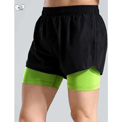 Quick Drying Mens 2 in 1 Running Shorts with Longer Liner Gym Fitness Sport Shorts Men Training Exercise Jogging Cycling Shorts