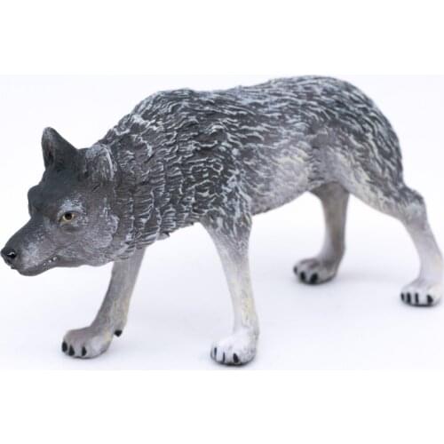 CollectA Wild Life Animals Timber Gray Wolf Hunting PVC Plastic Figure Children Toys Model For Boys #88845