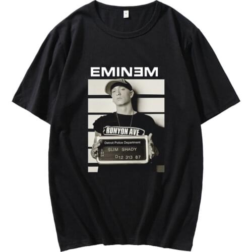 Funny Eminem T-shirt Men Hip Hop Oversized Loose Tshirt Unisex Spring Summer Retro Harajuku T Shirt Male Kawaii Short Sleeve