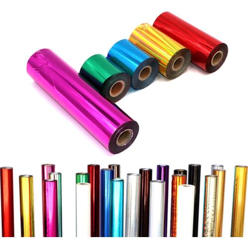 Muti sizes holographic hot stamping foil for kraft paper lamination and gold stamping 120 meters per roll