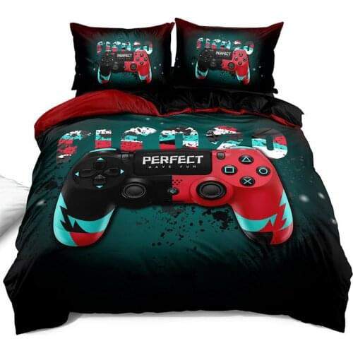 Game Gamepad Bedding Set for Boys Duvet Cover Gaming With Pillowcase Teens 3D Gamer Controller Comforter Cover Set Full Size