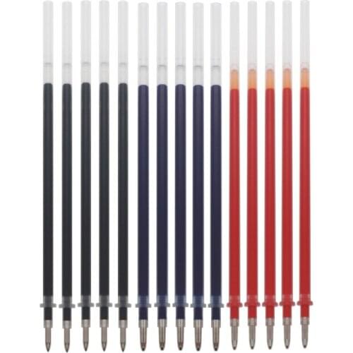 High quality 10pcs Black Blue Red Ink Refill Gel Pen Bullet Nib Ink cartridge School Student office stationery