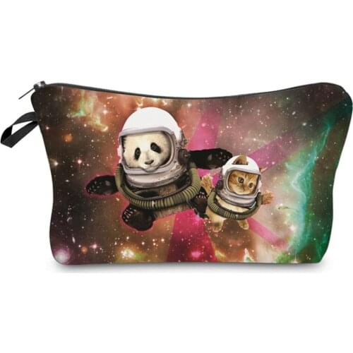 Lovely Pattern Makeup Bag Newest Cosmetic bags Heat Transfer Printing Women Travel cosmetic organizer bag toiletry bag toilettas