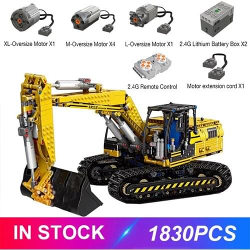 Mould King 13112 Link Belt Motorized Excavator Compatible LepinBlocks 8403 Moc-2513 2514 Building Bricks Educational Toy Gift