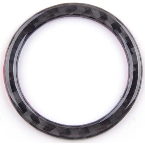 Car Engine Button Trim Start Stop Push Cover Switch Sticker Black Carbon Fiber Fit for Dodge Charger 2011 2012 2013 2014