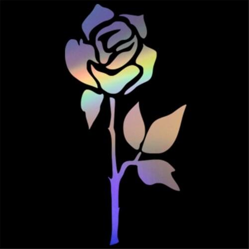 Rose Flower Car Stickers Glass Wall Laptop Truck Door Window Bumper Auto Decals DIY Decor