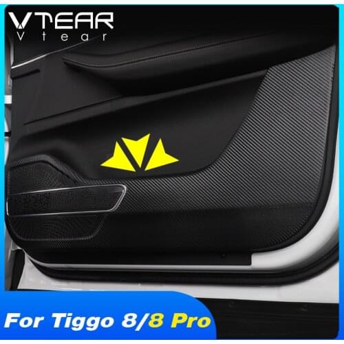 Vtear Car Door Stickers Decoration Interior Glove Storage Box Anti Kick Cover Accessories For Chery Tiggo 8/Tiggo 8 Pro Parts