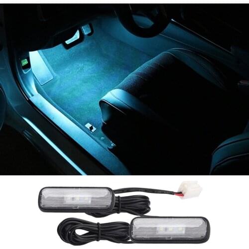 NEW-2PCS Car Light LED Interior Atmosphere Light Decoration Lamp Ambient Foot Light for Honda Civic 10Th 2018-2020
