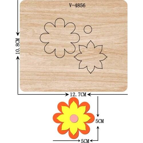 New Flower wooden dies cutting dies for scrapbooking Multiple sizes V-4856