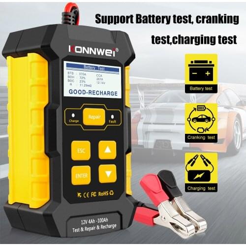 NEW Upgrade Full Automatic 12V Car Battery Tester Pulse Repair 5A Battery Chargers Wet Dry AGM Gel Lead Acid Car Repair Tool