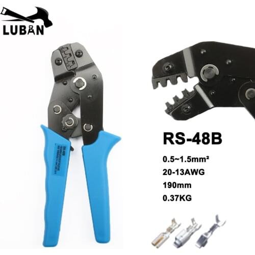 SN-48B MINI EUROP STYLE crimping tool crimping plier 0.5-1.5mm2 multi tool tools BLUE RS-48B SN-01BM RS-01BM SN-28B SN-02BM LUBA