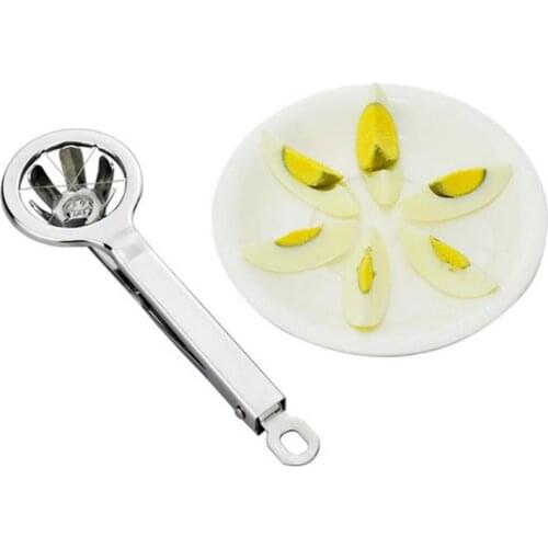 Useful Stainless Steel Egg Slicer 6 Pieces of Preserved Egg Slicer Multi-functional Fruit Divider In Stock
