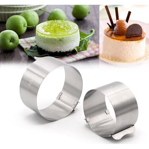 6-10cm Adjustable Stainless Steel mini Mousse Mould / cookie cutter (1-piece)